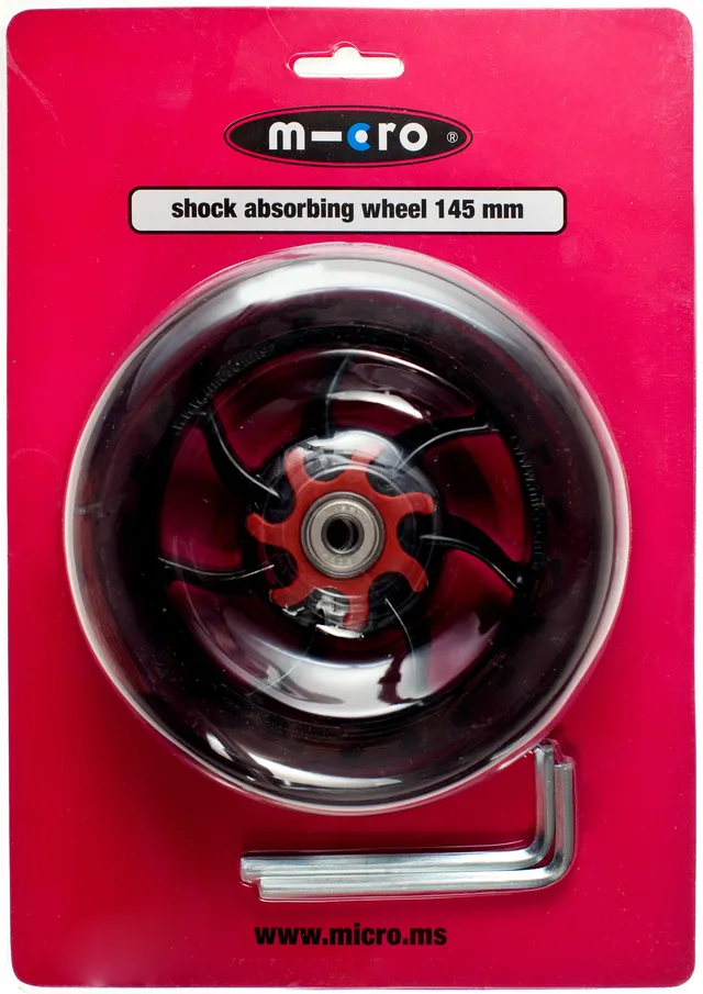 micro-roue-avant-pu-145-mm-amortie-noire-pour-speed image 1