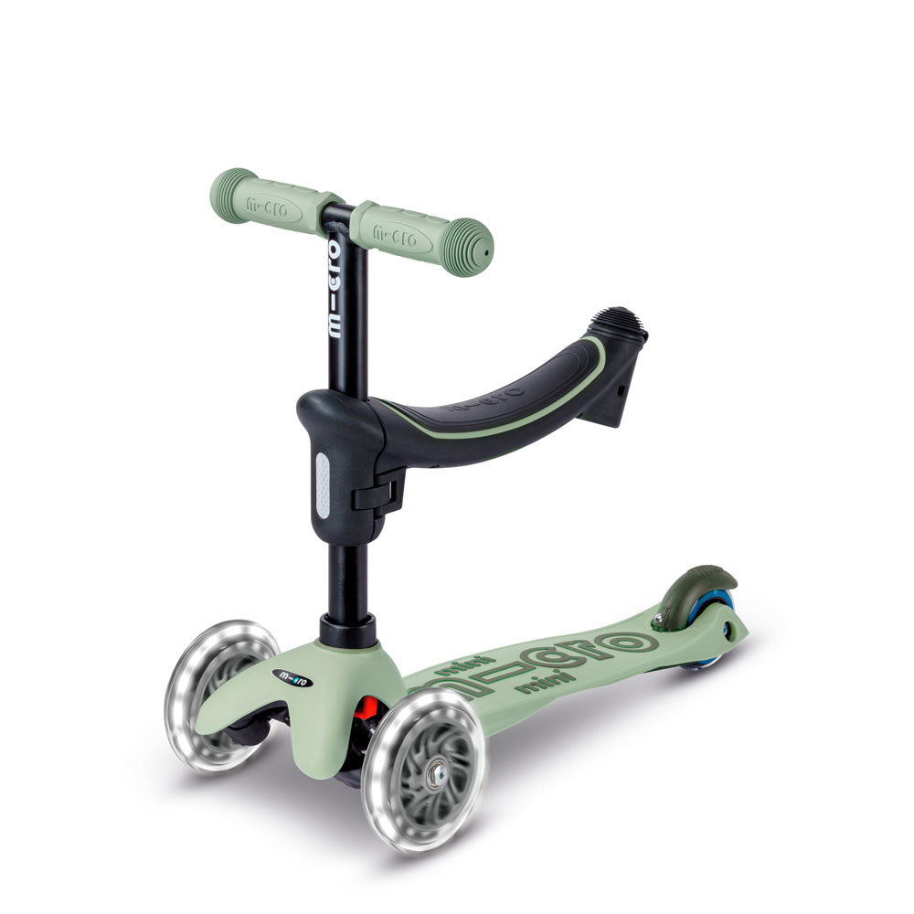 micro-mini2grow-led-vert-sauge-draisienne-et-trottinette-4-en-1 image 1