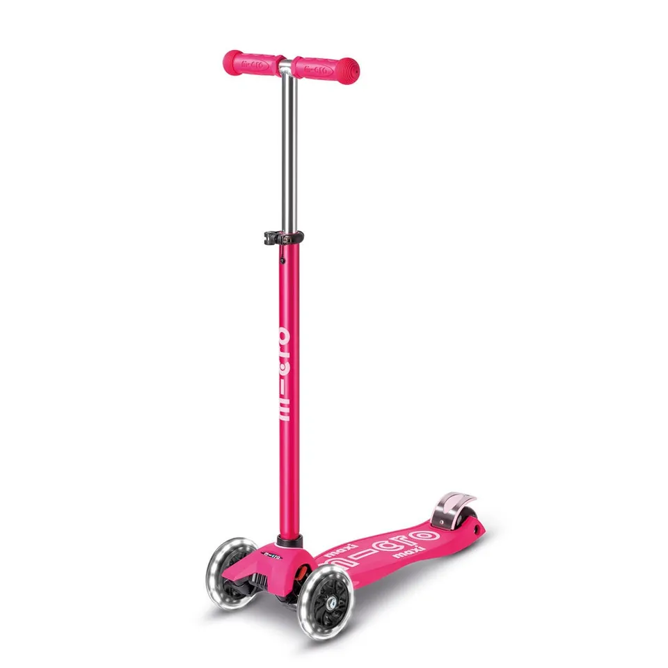 micro-maxi-micro-deluxe-led-trottinette-enfant-rose-5-12-ans image 1