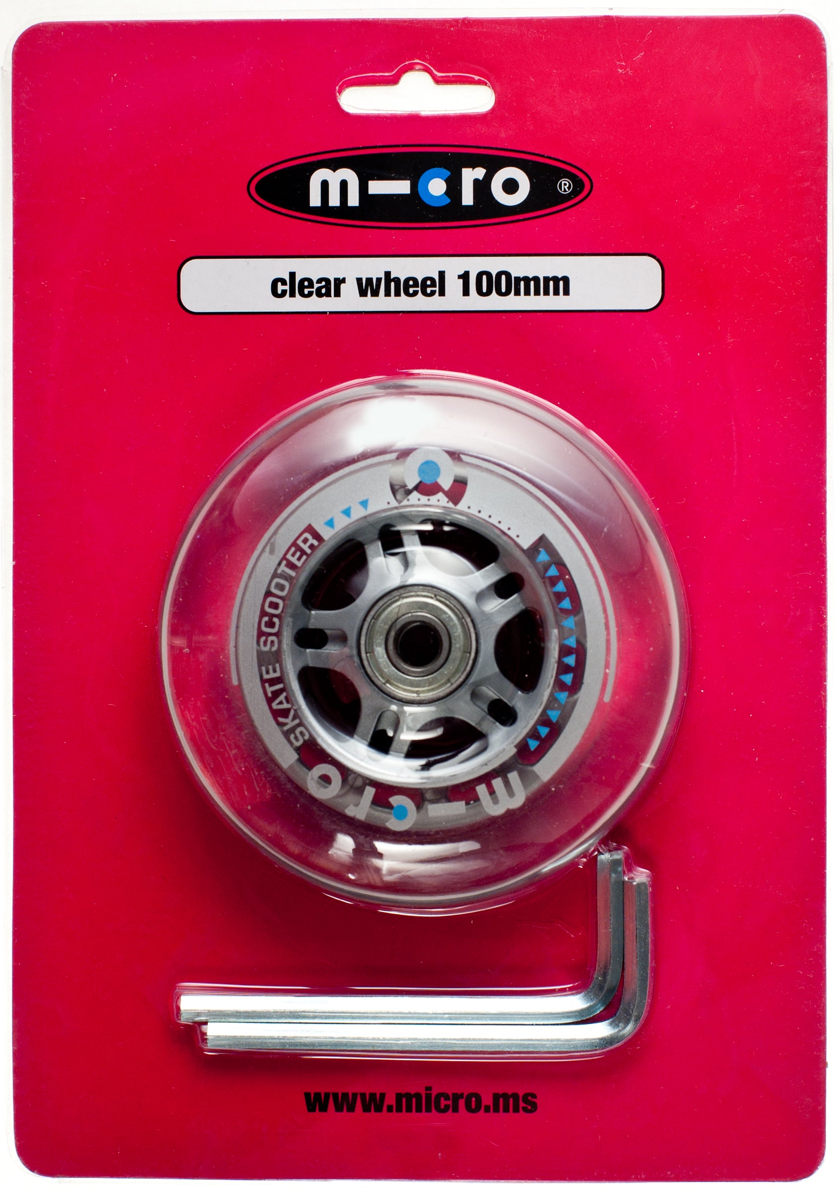 micro-roue-de-rechange-pu-transparente-100-mm image 3