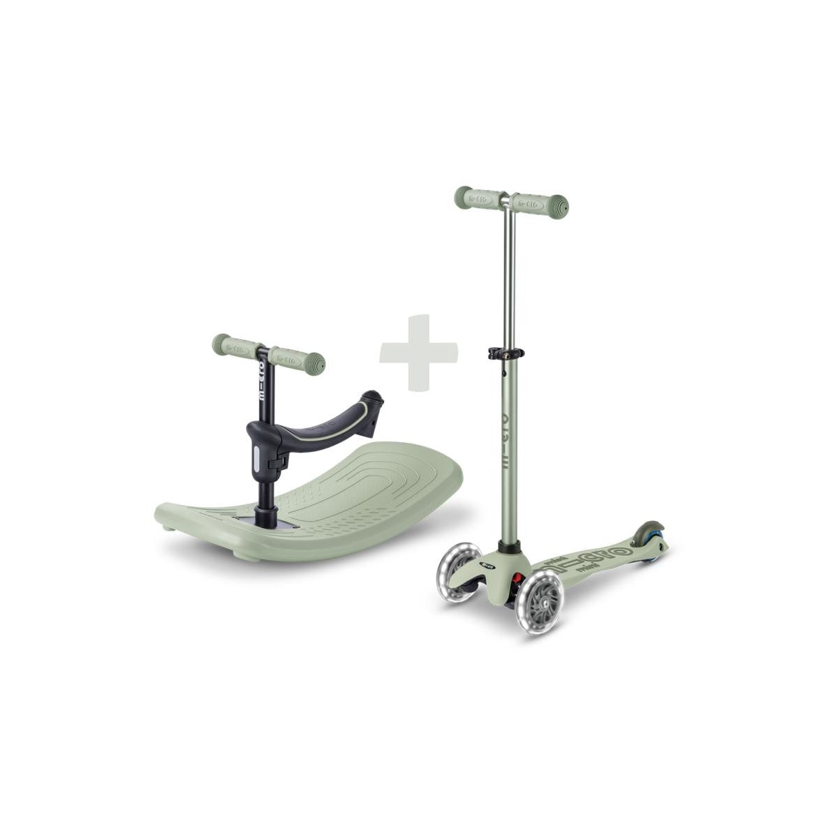 micro-mini-micro-deluxe-rock-go-led-vert-trottinette-volutive-6-en-1 image 1