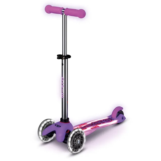 micro-mini-deluxe-glow-led-trottinette-3-roues-rose-lumineuse image 1