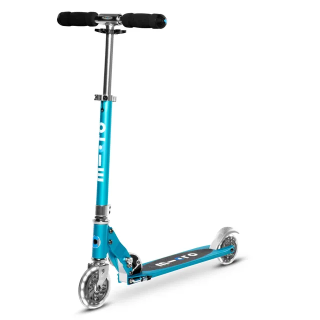 micro-sprite-trottinette-2-roues-bleu-oc-an-roues-led image 1