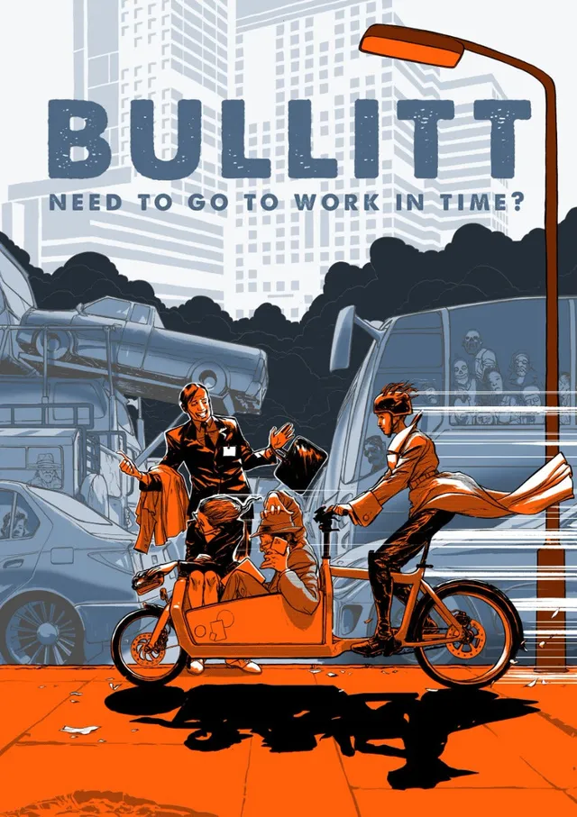 larry-vs-harry-bullitt-poster-affiche-to-work-in-time image 1