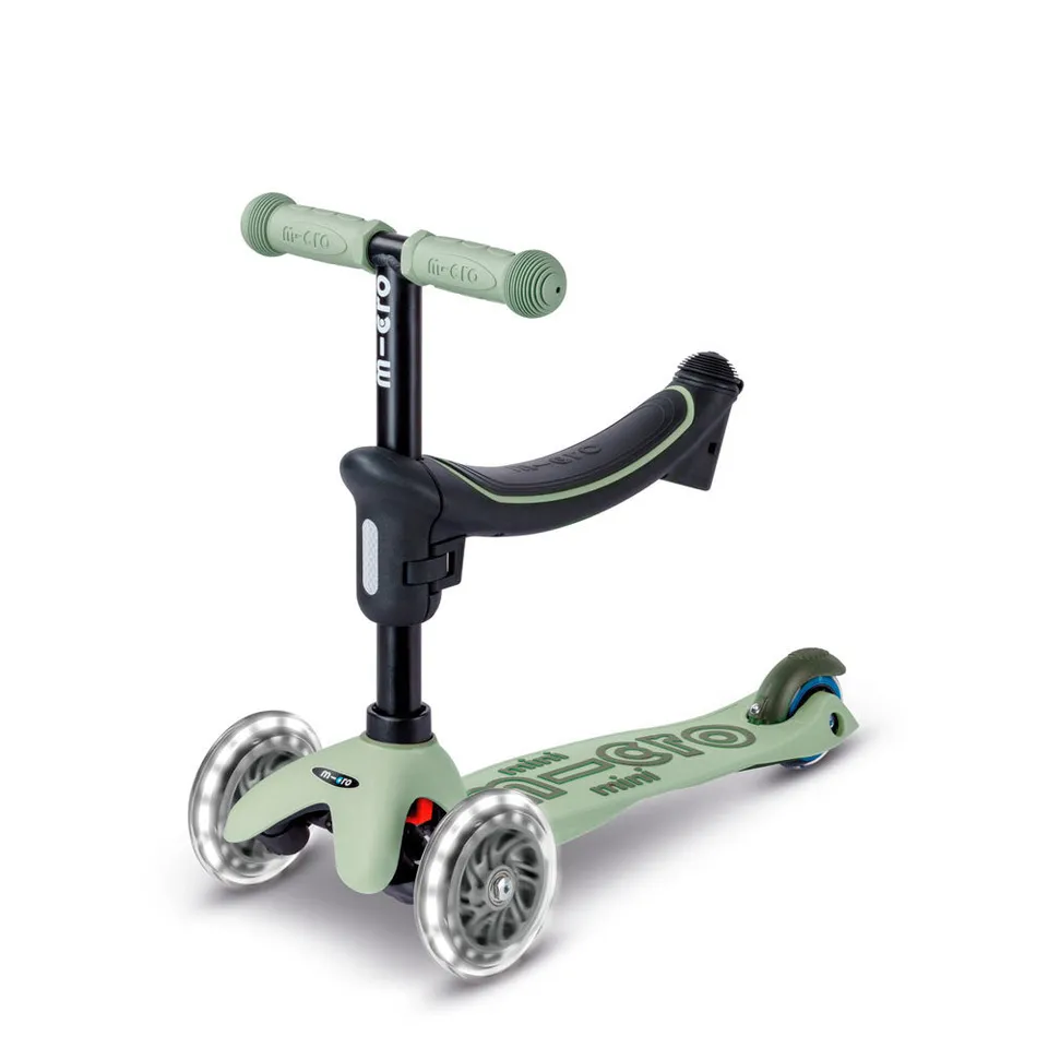 micro-mini2grow-led-vert-sauge-draisienne-et-trottinette-4-en-1 image 1