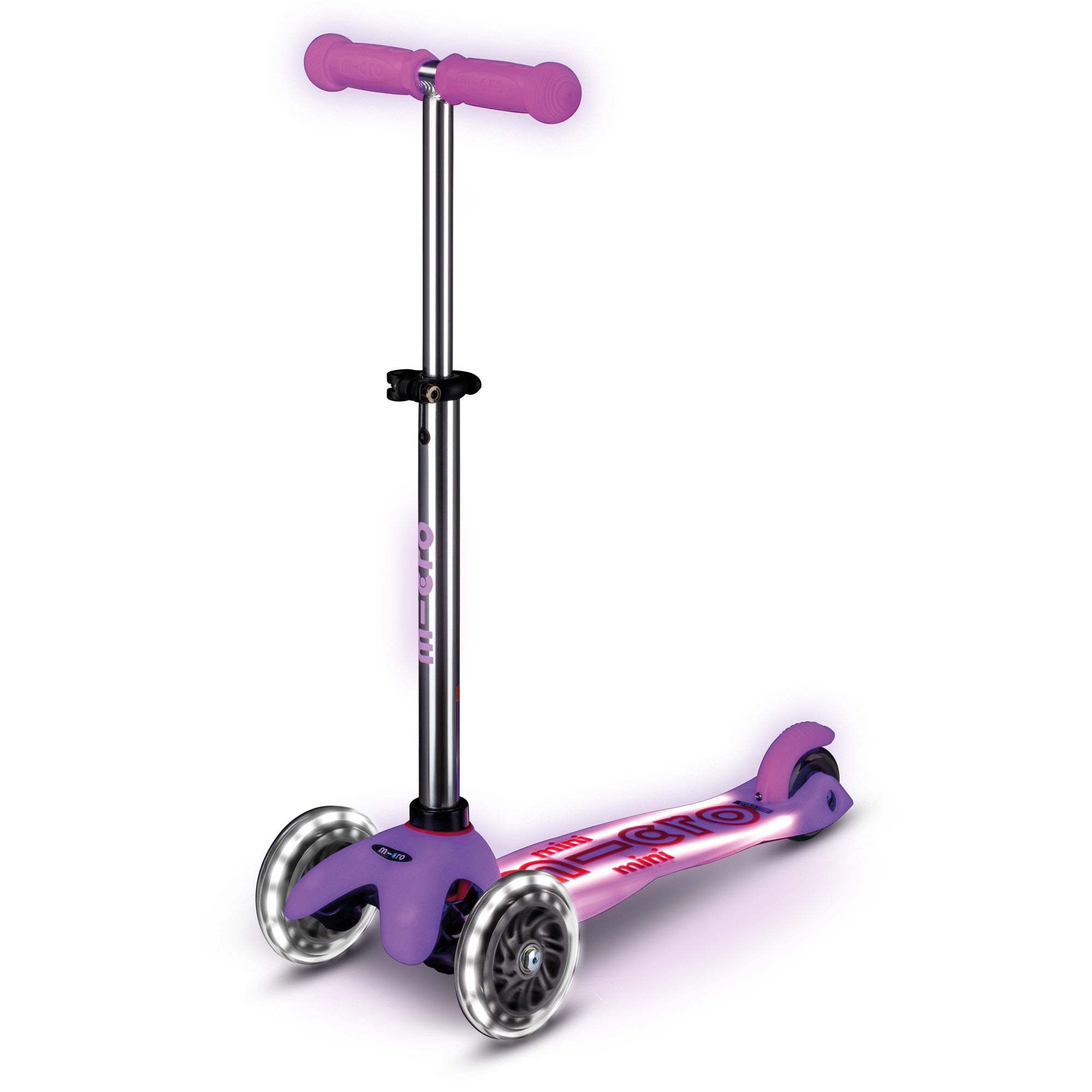 micro-mini-deluxe-glow-led-trottinette-3-roues-rose-lumineuse image 1