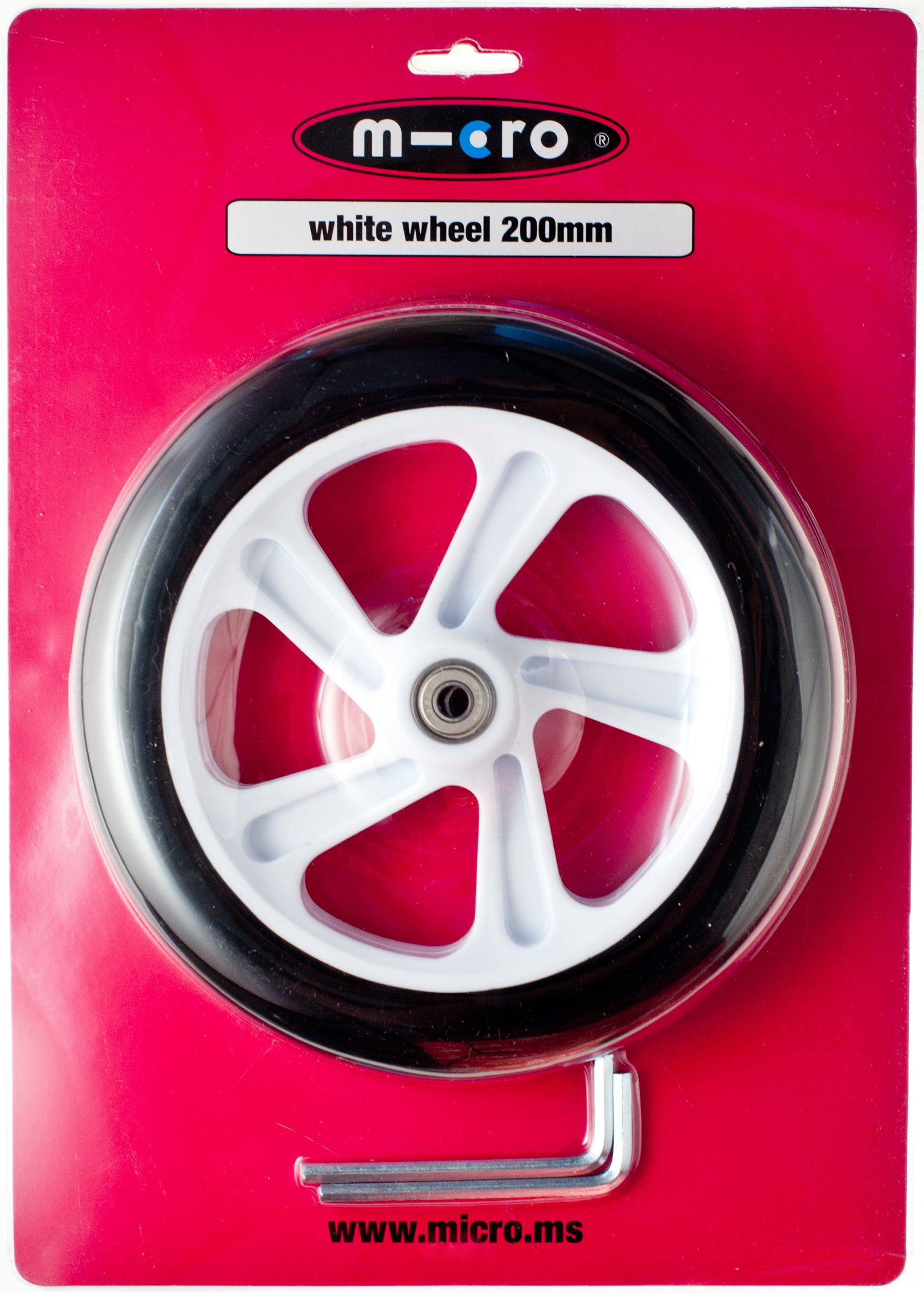 micro-roue-pu-blanche-200-mm-roue-de-rechange image 3
