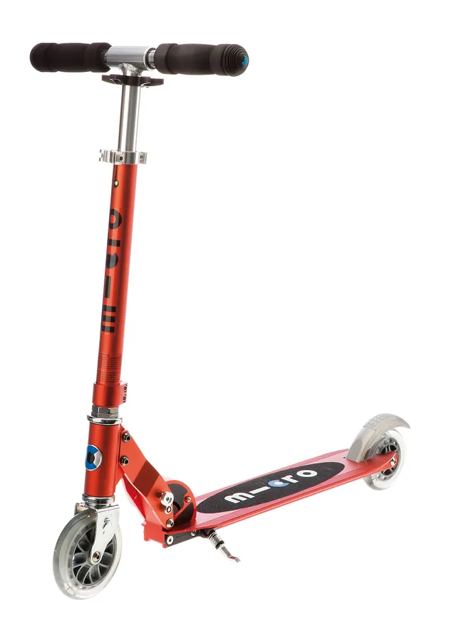 micro-trottinette-sprite-rouge-2-roues-100kg image 1