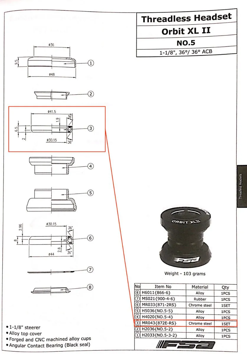 larry-vs-harry-roulement-sup-rieur-fsa-orbit-xl-ii-1-1-8-direction image 1