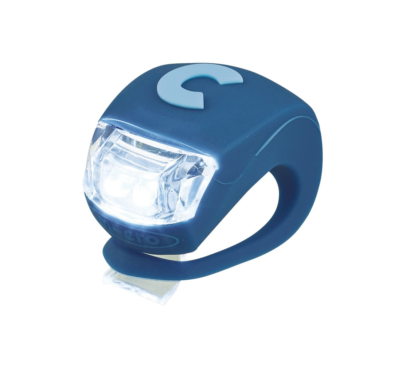 micro-lampe-avant-trottinette-silicone-bleue image 1
